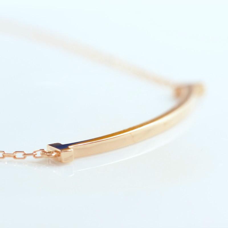 スマイルネックレス k18 ピンクゴールド レディース 18k ゴールド 金属