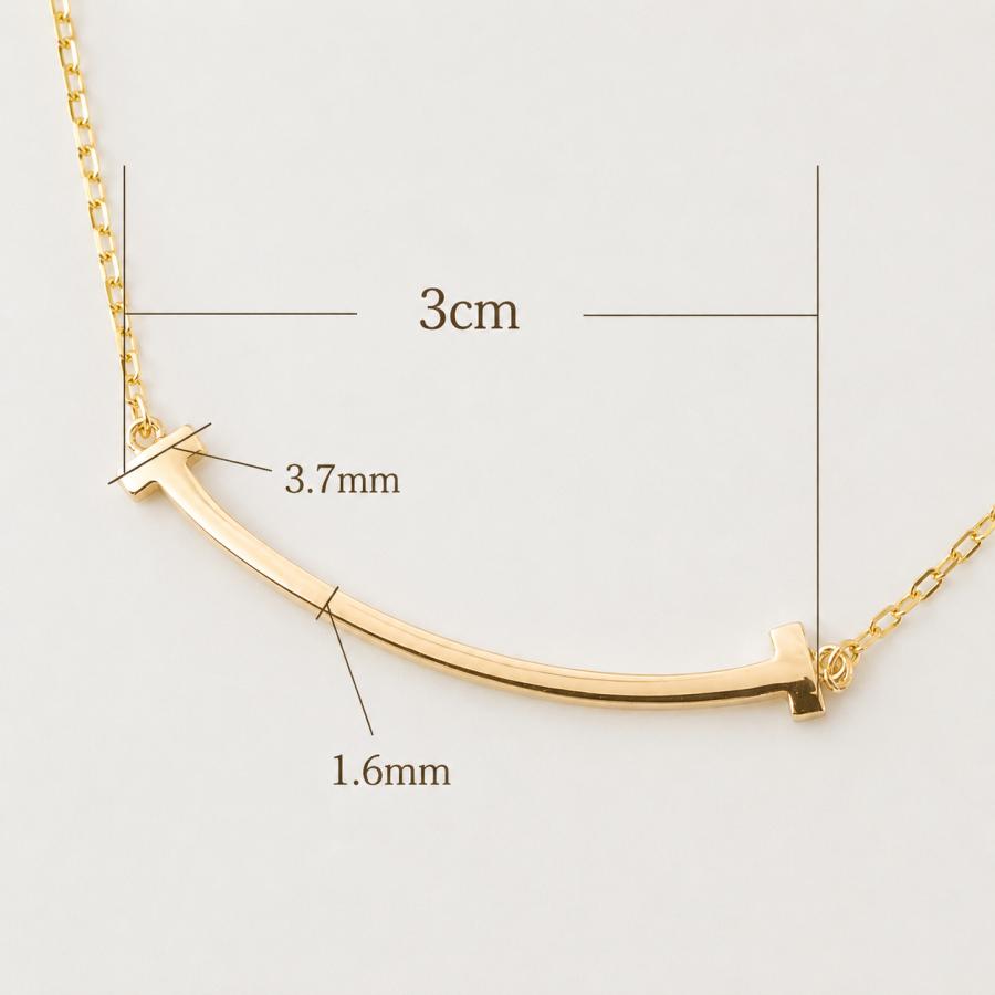 スマイルネックレス k18 ピンクゴールド レディース 18k ゴールド 金属