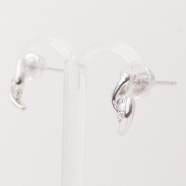 ピアス K10金 ダイヤモンド トリロジー K10YG K10PG イエローゴールド