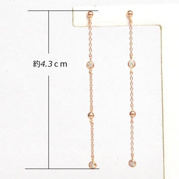 ゴールドデザイン3cmロングピアスK18YG 【公式通販】