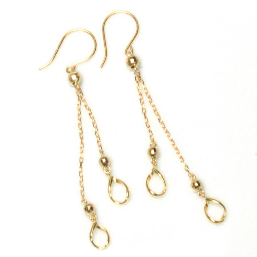 B011402) K18 YG ボール ロング アメリカンピアス レディース 18