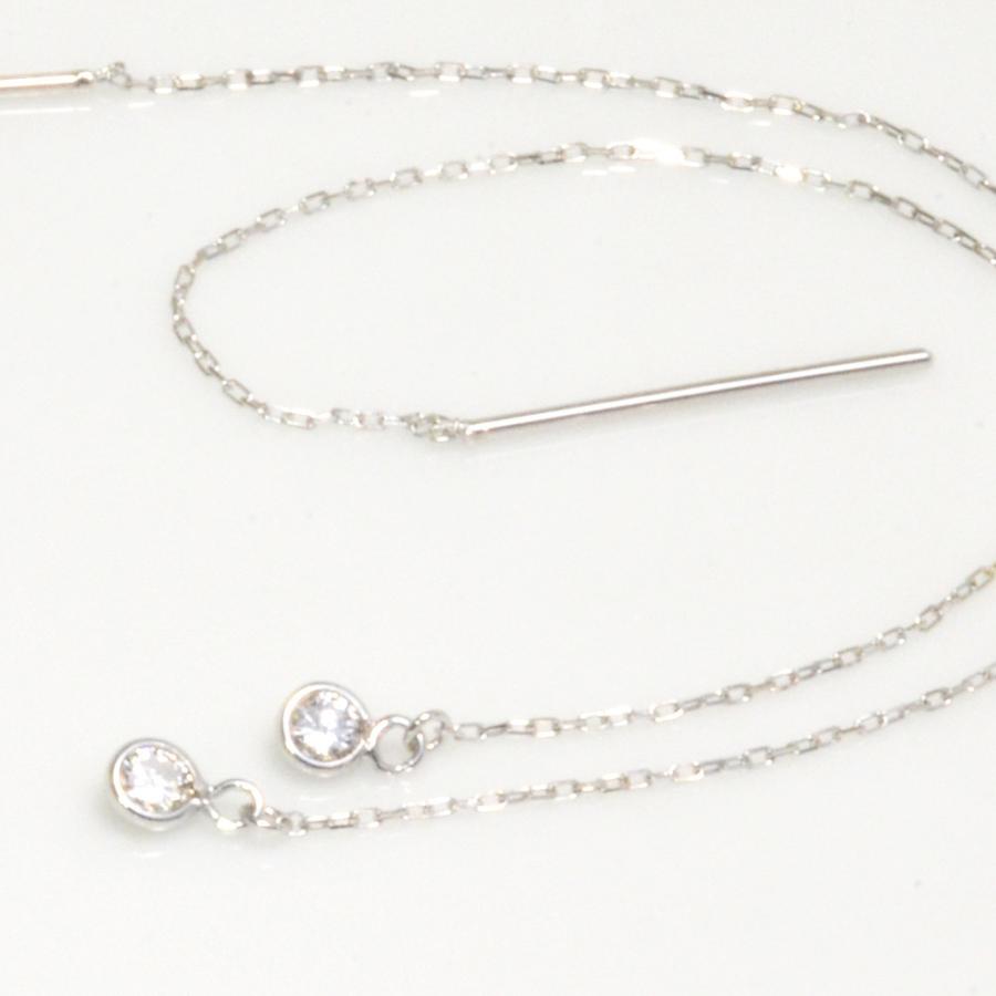 ピアス K18金 ダイヤモンド アメリカン ピアス イエローゴールド ピンクゴールド ホワイトゴールド k18 送料無料の画像