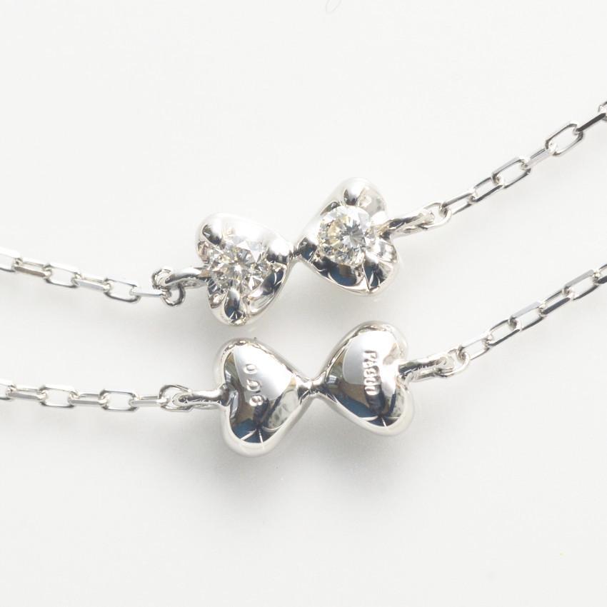 ブレスレット プラチナ リボン モチーフ ダイヤモンド ブレスレット pt900 | ブランド登録なし | 03