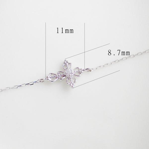 ブレスレット K10金クロス モチーフ ダイヤモンド YG PG WG 