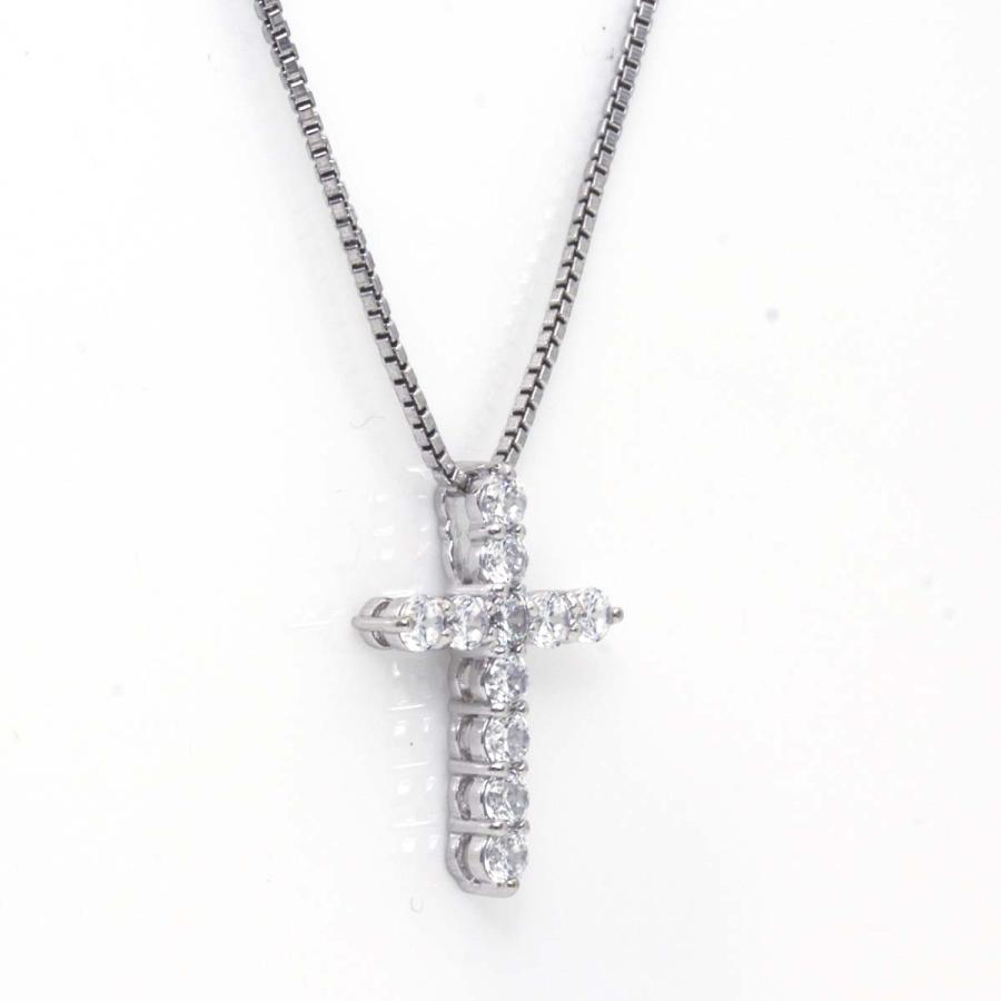 ダイヤモンドペンダント　pt900　プラチナ　クロス　0.50ct　11粒　ネックレス　ジュエリー 　品質保証書　送料無料 | ブランド登録なし | 02
