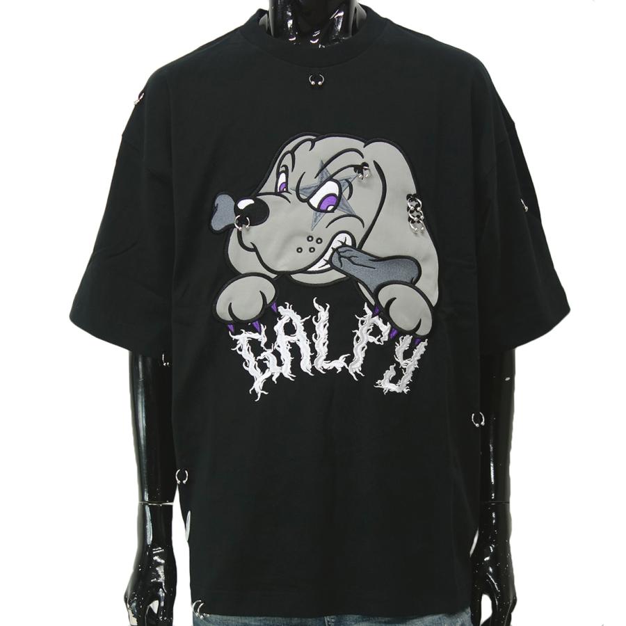 GALFY（ガルフィー） ピアス 半袖 Tシャツ 黒 162028 MCF : 和柄と 