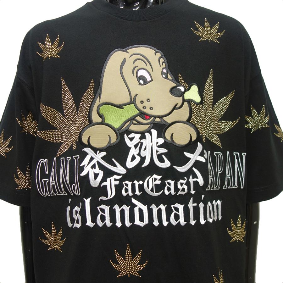 GALFY（ガルフィー） ラインストーン 半袖 Tシャツ 黒 162035 MCF : 和