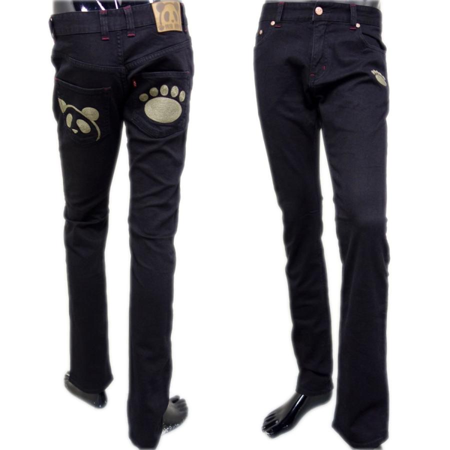 パンディエスタ パンダ ストレッチ素材 ジーンズ メンズ 黒 人気ショップが最安値挑戦