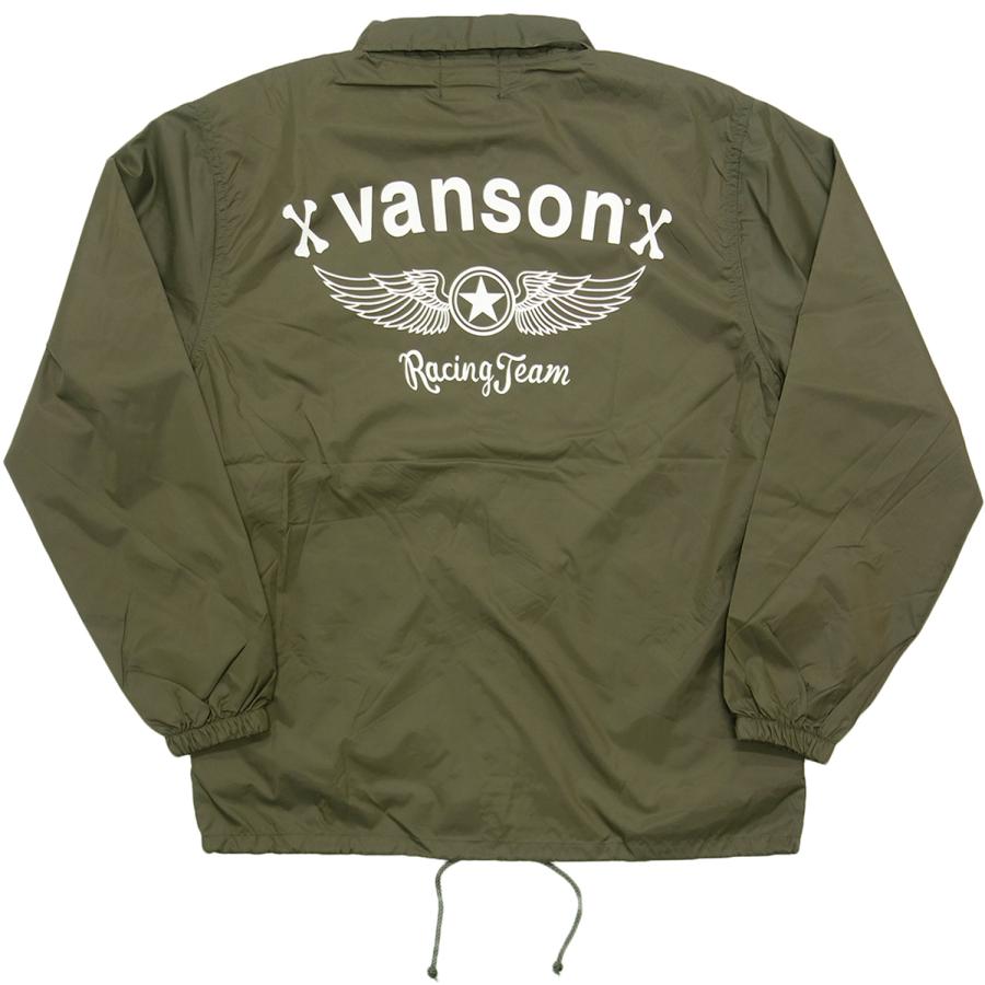 VANSON（バンソン） ナイロン コーチジャケット メンズ 茶 NVSL-2207