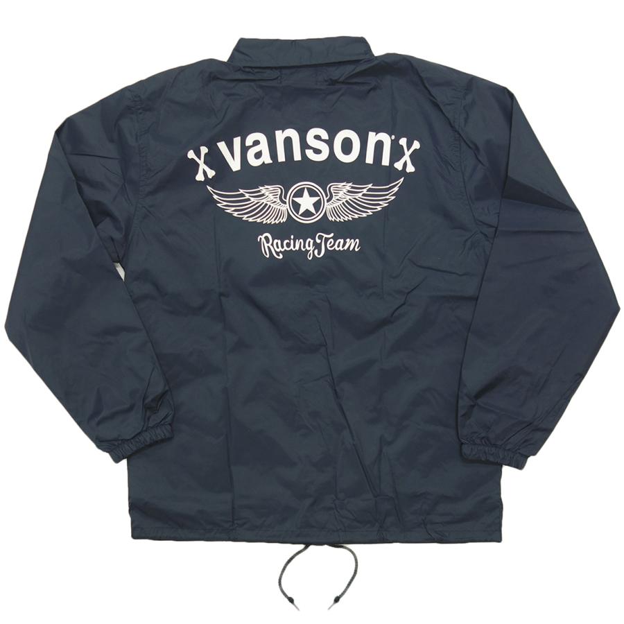 バンソン vanson ナイロンジャケット VANSON（バンソン） ナイロン コーチジャケット メンズ 紺 NVSL-2207