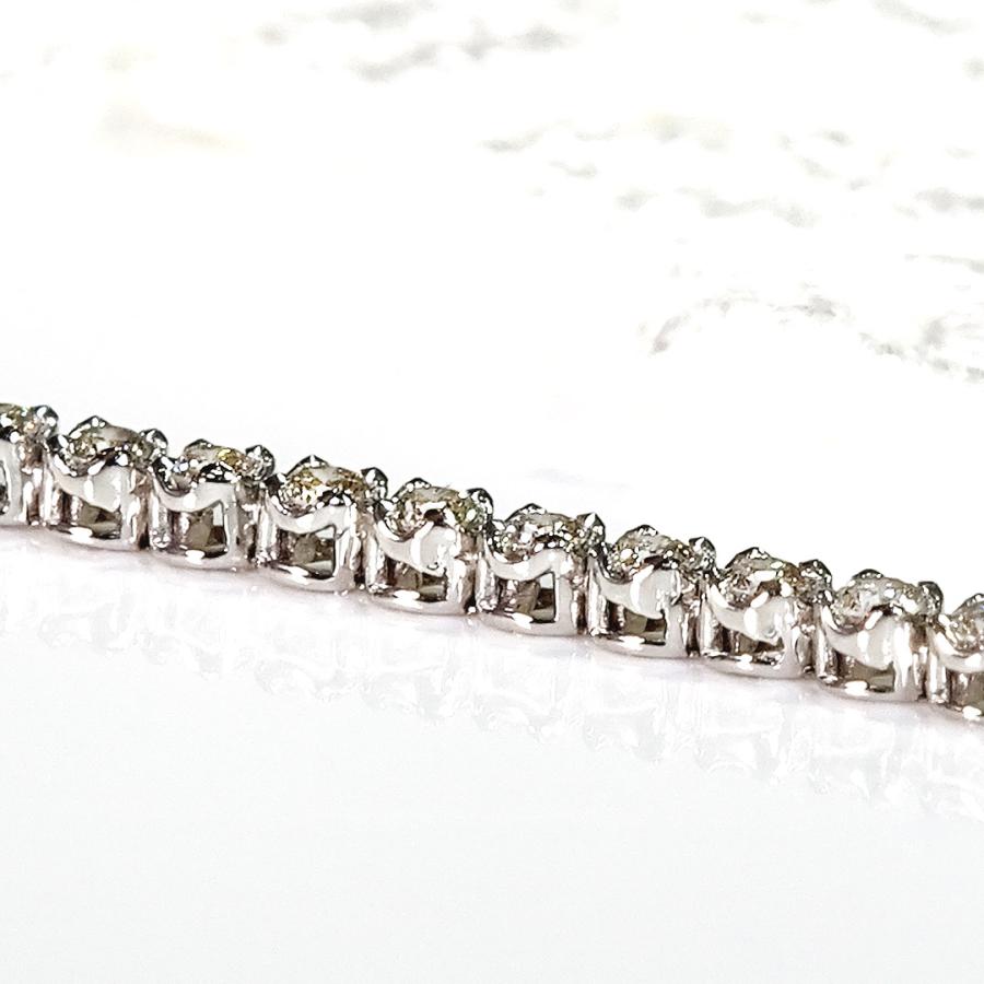 Pt950 1.00ct ダイヤモンド テニスブレスレット 18cm 送料無料 SIクラス Iカラー レディース ブレスレット プラチナ PT 1カラット ダイヤ 腕輪 バングル FYB0001の画像