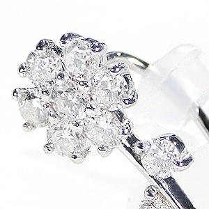 K18YG/WG/PG ゴールド ダイヤモンド ダイヤ ピアス フラワー