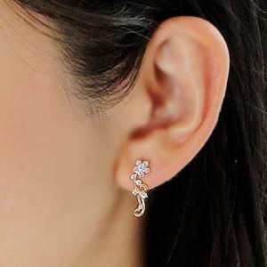 K18YG/PG 0.5ct 2WAY フラワー ダイヤモンド ピアス |  | 01