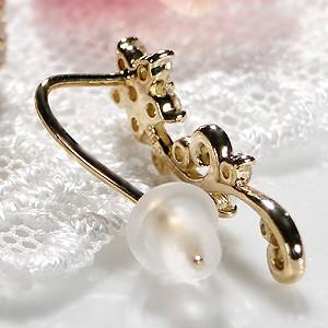 K18YG/PG 0.5ct 2WAY フラワー ダイヤモンド ピアス