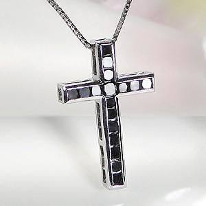 K18WG ゴールド ダイヤモンド ダイヤ ネックレス ペンダント クロス 十字架 6WAY ブラックダイヤモンド FYP0001 |  | 02