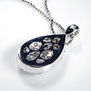 pt900 プラチナ ダイヤモンド ダイヤ ペンダントトップ パヴェ 雫