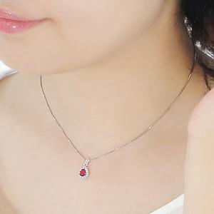 K18YG/WG/PG ゴールド ダイヤモンド ダイヤ カラーストーン ルビー ペアシェイプ ペンダント 大粒 FYP0005 |  | 02