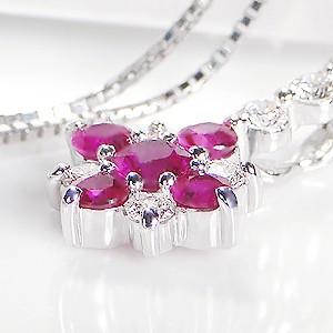 pt900 プラチナ ダイヤモンド ダイヤ カラーストーン ルビー ペンダント ネックレス 誕生石 7月 0.50ct FYP0016 |  | 03