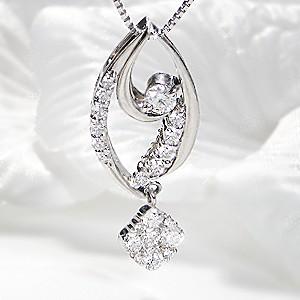 pt900 プラチナ ダイヤモンド ダイヤ ネックレス ペンダント 3way 豪華 アレンジ 4月 誕生石 エレガント FYP0017 | 