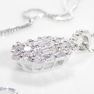 K18YG/WG/PG ゴールド ダイヤモンド ダイヤ ネックレス ペンダント 0.5ctUP スクエア 六角形 18金 18k バケットカット FYP0022 |  | 03