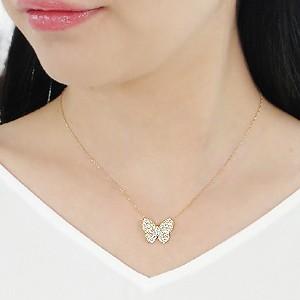 K18YG/WG/PG ゴールド ダイヤモンド ダイヤ ペンダントトップ ネックレス ペンダント 蝶 バタフライ 可愛い 18k 18金 ちょうちょ FYP0026 |  | 02