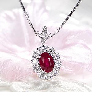 pt900 プラチナ ダイヤモンド ダイヤ ネックレス ペンダント ルビー