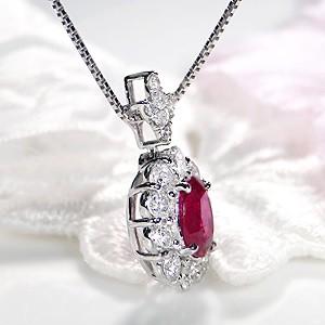Pt900 ルビー＆ダイヤモンド ペンダント pt900 プラチナ ダイヤモンド ダイヤ ネックレス ペンダント ルビー