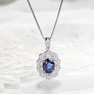 Pt900✨プラチナ900 ダイヤモンドネックレス　サファイア pt900 プラチナ ネックレス ペンダント ダイヤモンド ダイヤ カラー