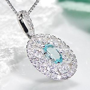 Pt900 パライバトルマリン ダイヤモンド ペンダント ダイヤモンドネックレス ダイヤ ネックレス ダイヤ ペンダント パライバネックレス |  | 03