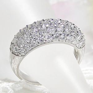 pt900 「1.80ct」 ダイヤモンド パヴェリング ジュエリー SIクラス 