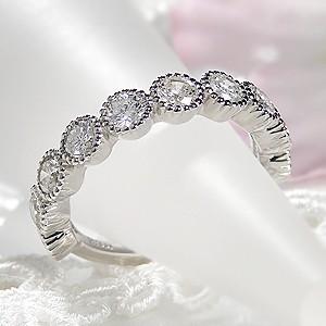 pt900 「1.2ct」 ダイヤモンド エタニティリング ジュエリー ミル打ち 