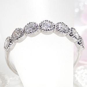 pt900 「0.5ct」 ダイヤモンド エタニティリング ジュエリー SIクラス 指輪 プラチナ エタニティ ミル打ち 4月誕生石 ダイヤモンドリング FYR0034の画像