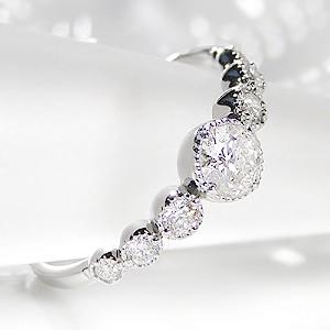 pt900 「0.5ct」 ダイヤモンド リング ジュエリー SIクラス 指輪 プラチナ エタニティ ミル打ち 4月誕生石 ダイヤモンドリング FYR0048の画像
