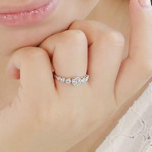 pt900 「0.5ct」 ダイヤモンド リング ジュエリー SIクラス 指輪 プラチナ エタニティ ミル打ち 4月誕生石 ダイヤモンドリング FYR0048の画像