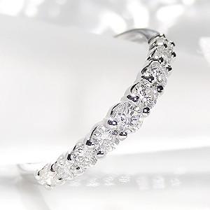 pt900 プラチナ ダイヤモンド ダイヤ 指輪 リング ハーフエタニティ エタニティ グラデーション 0.5ctUP FYR0055の画像