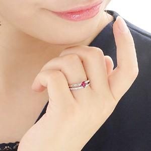 pt900 プラチナ ダイヤモンド ダイヤ カラーストーン ルビー 指輪 リング ペアシェイプ つゆ FYR0069の画像