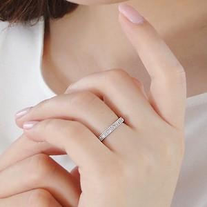 K18YG/WG/PG ゴールド ダイヤモンド ダイヤ 指輪 リング ハーフエタニティ エタニティ ミル打ち 18K 18金 0.3ctUP FYR0105の画像