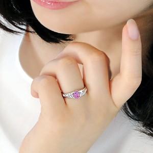 pt900 プラチナ ダイヤモンド ダイヤ 指輪 リング カラーストーン サファイア 誕生石 9月 FYR0129の画像