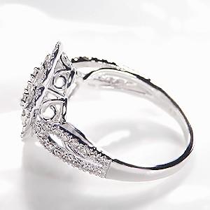 pt900 プラチナ ダイヤモンド ダイヤ 指輪 リング フラワー 花 SI 
