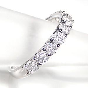 ptプラチナ900エタニティハーフ　ダイヤモンドリング10号 pt900 プラチナ ダイヤモンド ダイヤ 指輪 リング ハーフエタ