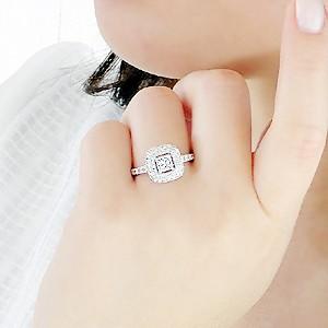 pt900 プラチナ ダイヤモンド ダイヤ 指輪 リング プリンセスカット