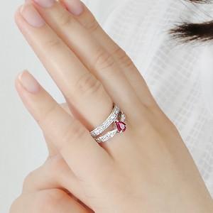 pt900 プラチナ ダイヤモンド ダイヤ 指輪 リング ペアシェイプ 二連  