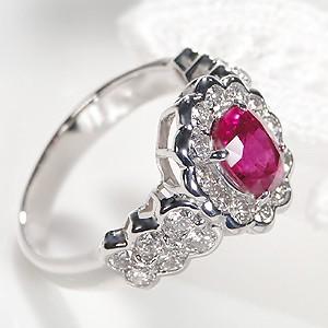 pt900 プラチナ ダイヤモンド ダイヤ 指輪 リング カラーストーン ルビー 7月 誕生石 大粒 オーバル FYR0329 |  | 01