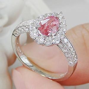 pt900 プラチナ ダイヤモンド ダイヤ 指輪 リング カラーストーン  