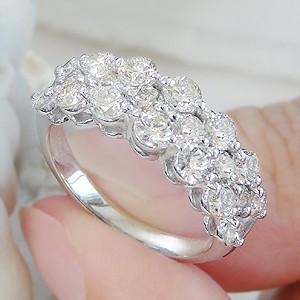 pt900 プラチナ ダイヤモンド ダイヤ 指輪 リング 2.0ctUP 2カラット エタニティ 大粒 Iカラー SIクラス Goodカット FYR0345 |  | 03