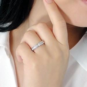 ダイヤモンドリング ダイヤモンド リング 指輪 エタニティ プラチナ フチあり 0.7ct pt900 ダイヤ FYR0391の画像
