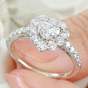 ダイヤモンド リング ハートカット プラチナ 指輪 ダイヤ 1.10ct 1 
