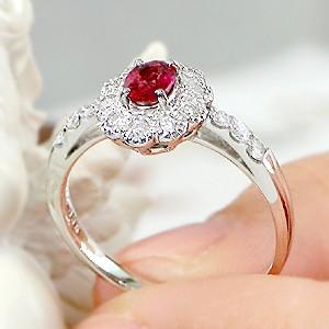Pt900 ルビー/サファイア ダイヤモンドリング : ジュエリー for you