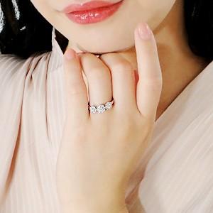 pt900 0.65ctUP ダイヤモンド フラワー リング |  | 02