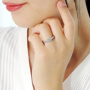 Pt900 0.40ctUP フラワー ダイヤモンド リング |  | 02